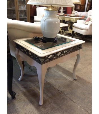 SOLD - Side Tables with Leaf Motif